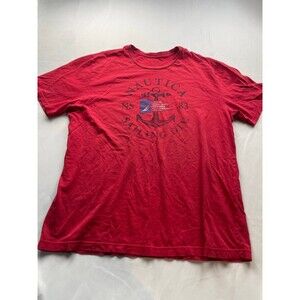Nautica  Sailing Div Shirt Mens Size 2XL Red Short Sleeves Crew Neck Casual